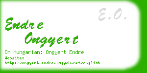 endre ongyert business card